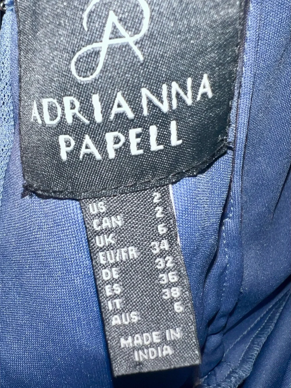 Adrianna Papell Dusty Blue V-Neck Embellished Maxi Dress - WORN ONCE- PERFECT
